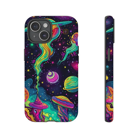 iPhone 14 | 14 Pro | 14 Plus | 14 Pro Max | 15 | 15 Pro | 15 Plus | 15 Pro Max – Cosmic,Enchanted,Planets,Vibrant – front-and-side