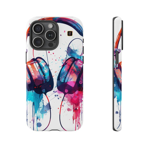 iPhone 14 | 14 Pro | 14 Plus | 14 Pro Max | 15 | 15 Pro | 15 Plus | 15 Pro Max β Artistic,Headphones,Splash,Vibrant β front-and-side