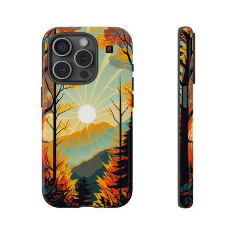 iPhone 14 | 14 Pro | 14 Plus | 14 Pro Max | 15 | 15 Pro | 15 Plus | 15 Pro Max β Autumn,Majestic,Sunbeam,Trees β front-and-side