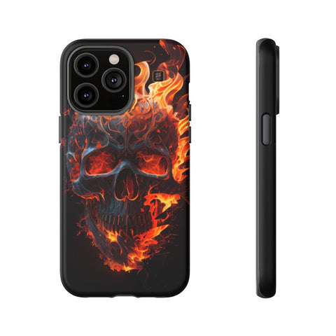 iPhone 14 | 14 Pro | 14 Plus | 14 Pro Max | 15 | 15 Pro | 15 Plus | 15 Pro Max β Blaze,FieryArtwork,Skull,VisualSpectacle β front-and-side