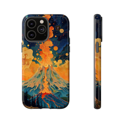 iPhone 14 | 14 Pro | 14 Plus | 14 Pro Max | 15 | 15 Pro | 15 Plus | 15 Pro Max – Colorful,Lava,Moon,Volcano – front-and-side