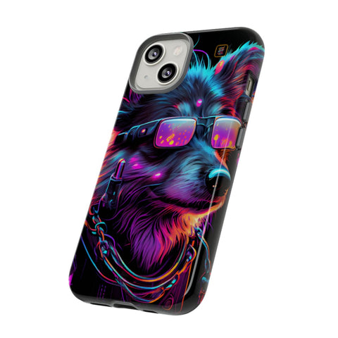 iPhone 14 | 14 Pro | 14 Plus | 14 Pro Max | 15 | 15 Pro | 15 Plus | 15 Pro Maxβ Cyberdog,Neon,Glasses,Sunglasses β side