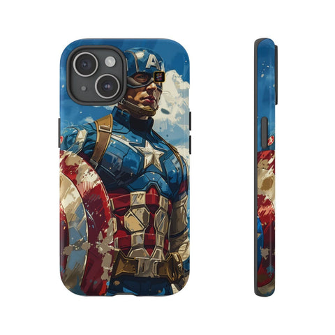 iPhone 14 | 14 Pro | 14 Plus | 14 Pro Max | 15 | 15 Pro | 15 Plus | 15 Pro Max – BlueSky,CaptainAmerica,Dynamic,Shield – front-and-side
