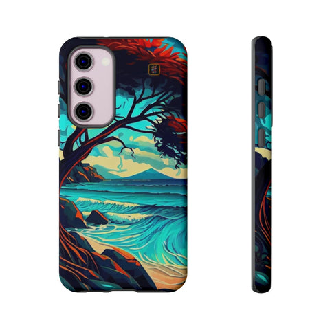 Galaxy S22 | S22 Plus | S22 Ultra | S23 | S23 Plus | S23 Ultra – Beach,Enchanted,Seascape,Trees – front-and-side