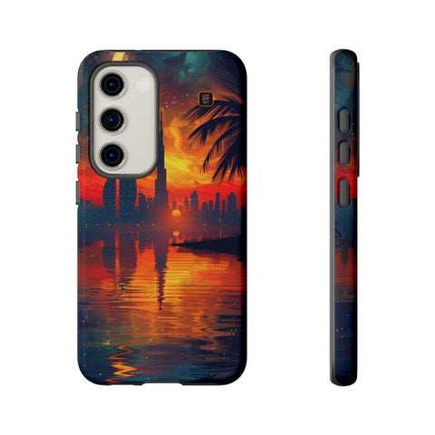 Galaxy S22 | S22 Plus | S22 Ultra | S23 | S23 Plus | S23 Ultra | S24 | S24 Plus | S24 Ultra β Crescent,DubaiSkyline,PalmTree,SunsetReflection β front-and-side