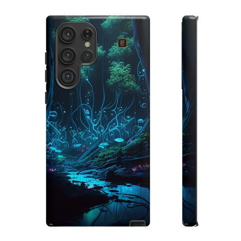 Galaxy S22 | S22 Plus | S22 Ultra | S23 | S23 Plus | S23 Ultra β Bioluminescent,Enchanted,Forest,Mushrooms β front-and-side