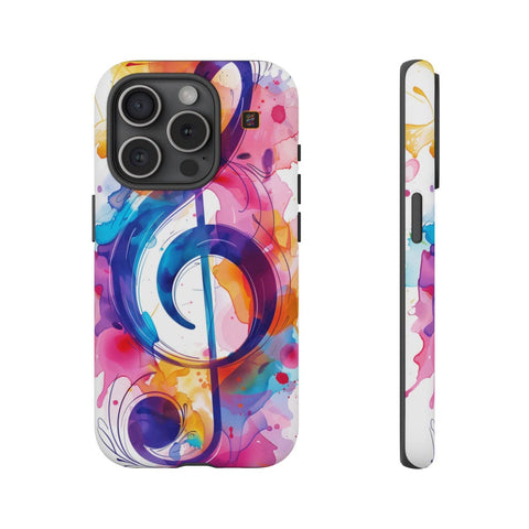iPhone 14 | 14 Pro | 14 Plus | 14 Pro Max | 15 | 15 Pro | 15 Plus | 15 Pro Max β ArtDeco,ColorSplash,RetroStyle,TrebleClef β front-and-side
