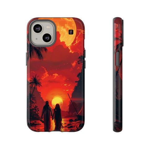 iPhone 14 | 14 Pro | 14 Plus | 14 Pro Max | 15 | 15 Pro | 15 Plus | 15 Pro Maxβ Arabian,DesertRomance,PalmTrees,Sunset β front-and-side