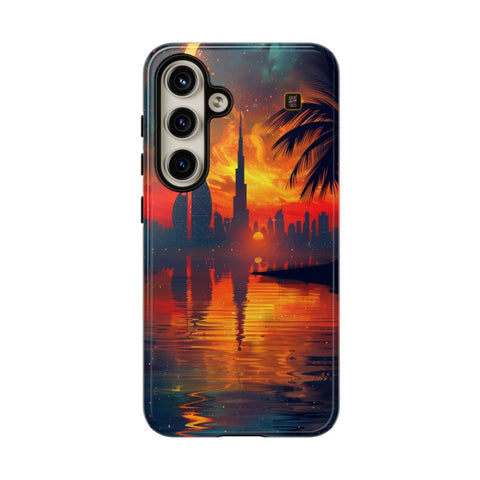 Galaxy S22 | S22 Plus | S22 Ultra | S23 | S23 Plus | S23 Ultra | S24 | S24 Plus | S24 Ultra β Crescent,DubaiSkyline,PalmTree,SunsetReflection β front