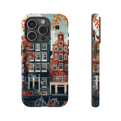 iPhone 14 | 14 Pro | 14 Plus | 14 Pro Max | 15 | 15 Pro | 15 Plus | 15 Pro Max β Autumn,Fall,Amsterdam,Bicycles β front-and-side