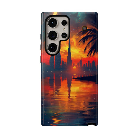Galaxy S22 | S22 Plus | S22 Ultra | S23 | S23 Plus | S23 Ultra | S24 | S24 Plus | S24 Ultra β Crescent,DubaiSkyline,PalmTree,SunsetReflection β front