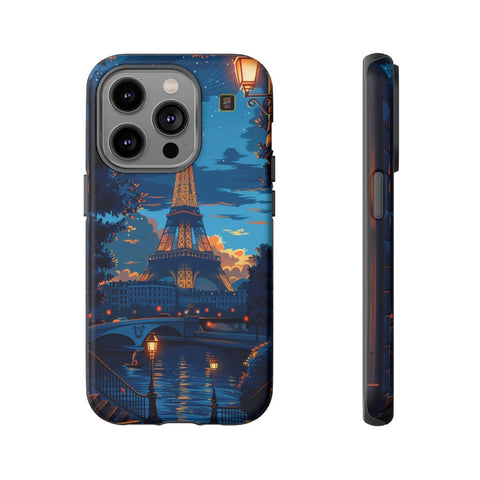 iPhone 14 | 14 Pro | 14 Plus | 14 Pro Max | 15 | 15 Pro | 15 Plus | 15 Pro Max β EiffelTower,Nightlife,ParisianRomance,Streetlamp β front-and-side