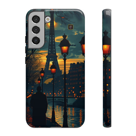Galaxy S22 | S22 Plus | S22 Ultra | S23 | S23 Plus | S23 Ultra | S24 | S24 Plus | S24 Ultra – Eiffel,Twilight,Parisian,Streetlamps – front-and-side