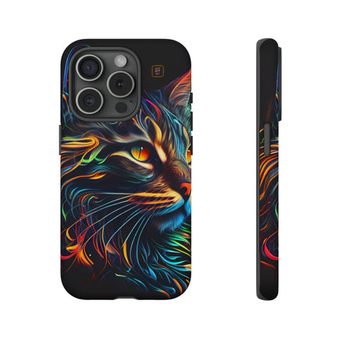 iPhone 14 | 14 Pro | 14 Plus | 14 Pro Max | 15 | 15 Pro | 15 Plus | 15 Pro Max β Abstract,Cat,Colorful,Vibrant β front-and-side