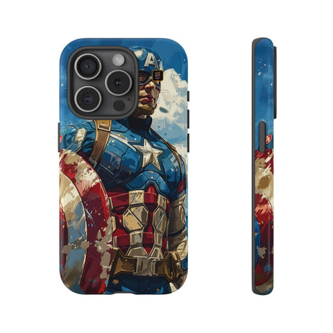 iPhone 14 | 14 Pro | 14 Plus | 14 Pro Max | 15 | 15 Pro | 15 Plus | 15 Pro Max – BlueSky,CaptainAmerica,Dynamic,Shield – front-and-side