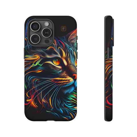 iPhone 14 | 14 Pro | 14 Plus | 14 Pro Max | 15 | 15 Pro | 15 Plus | 15 Pro Max β Abstract,Cat,Colorful,Vibrant β front-and-side