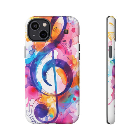 iPhone 14 | 14 Pro | 14 Plus | 14 Pro Max | 15 | 15 Pro | 15 Plus | 15 Pro Max β ArtDeco,ColorSplash,RetroStyle,TrebleClef β front-and-side