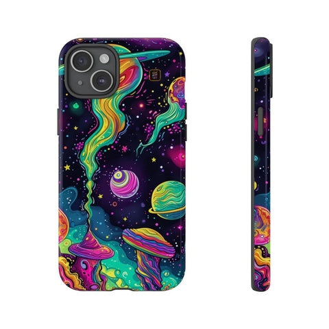 iPhone 14 | 14 Pro | 14 Plus | 14 Pro Max | 15 | 15 Pro | 15 Plus | 15 Pro Max – Cosmic,Enchanted,Planets,Vibrant – front-and-side
