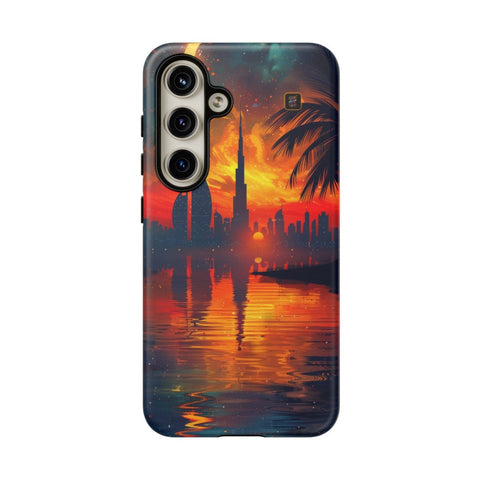 Galaxy S22 | S22 Plus | S22 Ultra | S23 | S23 Plus | S23 Ultra | S24 | S24 Plus | S24 Ultra β Crescent,DubaiSkyline,PalmTree,SunsetReflection β front