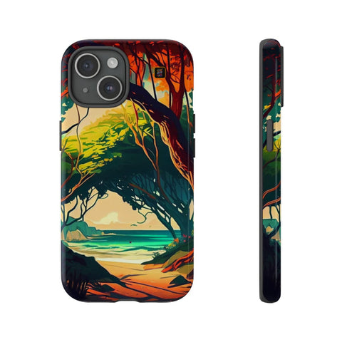 iPhone 14 | 14 Pro | 14 Plus | 14 Pro Max | 15 | 15 Pro | 15 Plus | 15 Pro Max β AnimeBeach,EnchantedForest,TropicalVista,VibrantArtwork β front-and-side