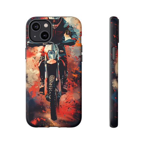 iPhone 14 | 14 Pro | 14 Plus | 14 Pro Max | 15 | 15 Pro | 15 Plus | 15 Pro Max β Dirtbike,Energy,Graffiti,Rider β front-and-side