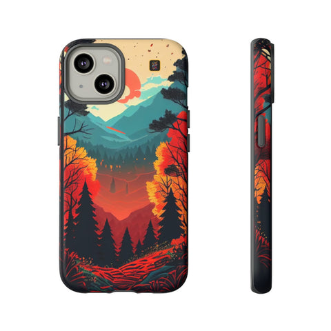 iPhone 14 | 14 Pro | 14 Plus | 14 Pro Max | 15 | 15 Pro | 15 Plus | 15 Pro Max β Autumnal,Forest,Mountainscape,Sunset β front-and-side