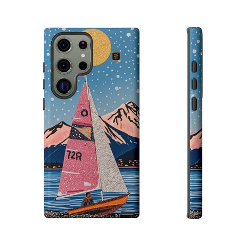 Galaxy S22 | S22 Plus | S22 Ultra | S23 | S23 Plus | S23 Ultra | S24 | S24 Plus | S24 Ultra β Aurora,Mountains,Sailboat,Whimsical β front-and-side