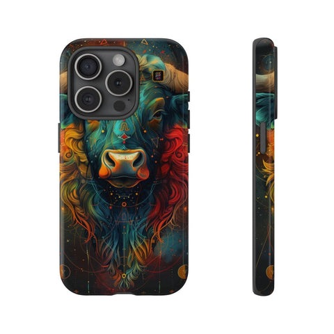 iPhone 14 | 14 Pro | 14 Plus | 14 Pro Max | 15 | 15 Pro | 15 Plus | 15 Pro Max β Astrology,Bull,Colorful,Taurus β front-and-side