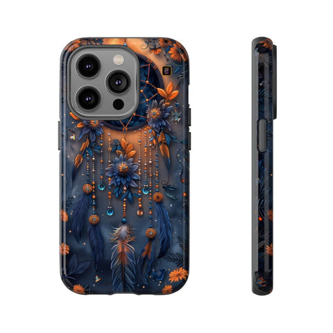 iPhone 14 | 14 Pro | 14 Plus | 14 Pro Max | 15 | 15 Pro | 15 Plus | 15 Pro Max β Beads,Dreamcatcher,Enchanted,Feathers β front-and-side
