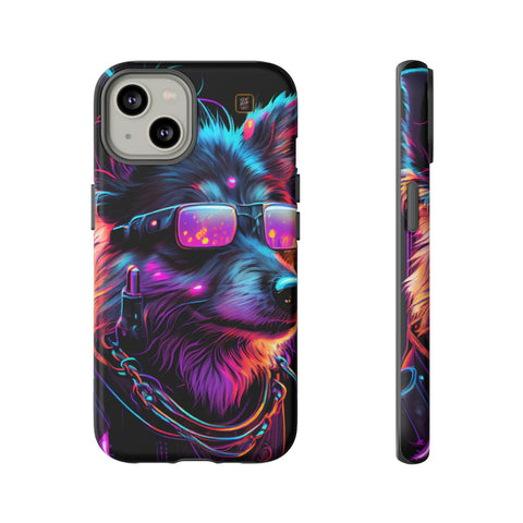 iPhone 14 | 14 Pro | 14 Plus | 14 Pro Max | 15 | 15 Pro | 15 Plus | 15 Pro Max β Cyberdog,Neon,Glasses,Sunglasses β front-and-side
