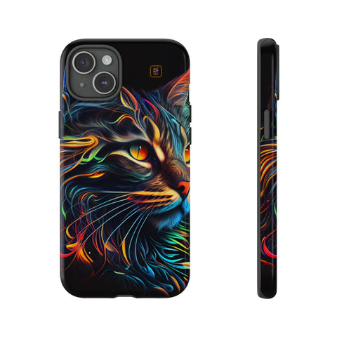 iPhone 14 | 14 Pro | 14 Plus | 14 Pro Max | 15 | 15 Pro | 15 Plus | 15 Pro Max β Abstract,Cat,Colorful,Vibrant β front-and-side
