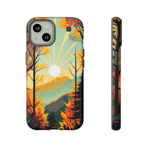 iPhone 14 | 14 Pro | 14 Plus | 14 Pro Max | 15 | 15 Pro | 15 Plus | 15 Pro Max β Autumn,Majestic,Sunbeam,Trees β front-and-side