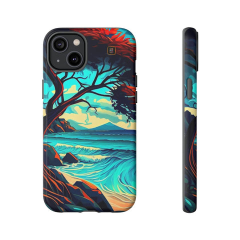 iPhone 14 | 14 Pro | 14 Plus | 14 Pro Max | 15 | 15 Pro | 15 Plus | 15 Pro Max β Beach,Enchanted,Seascape,Trees β front-and-side