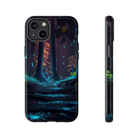 iPhone 14 | 14 Pro | 14 Plus | 14 Pro Max | 15 | 15 Pro | 15 Plus | 15 Pro Max β Bioluminescent,Enchanted,Fantasy,Nightforest β front-and-side
