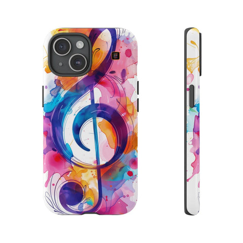 iPhone 14 | 14 Pro | 14 Plus | 14 Pro Max | 15 | 15 Pro | 15 Plus | 15 Pro Max β ArtDeco,ColorSplash,RetroStyle,TrebleClef β front-and-side
