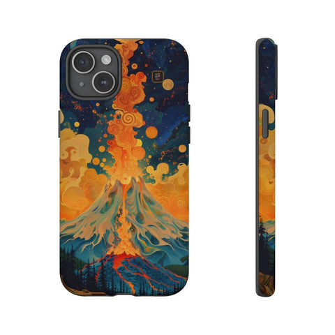 iPhone 14 | 14 Pro | 14 Plus | 14 Pro Max | 15 | 15 Pro | 15 Plus | 15 Pro Max – Colorful,Lava,Moon,Volcano – front-and-side