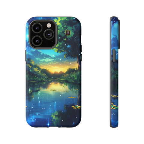 iPhone 14 | 14 Pro | 14 Plus | 14 Pro Max | 15 | 15 Pro | 15 Plus | 15 Pro Max β DreamyNightscape,EnchantedForest,GlowingWaterlilies,StarrySky β front-and-side