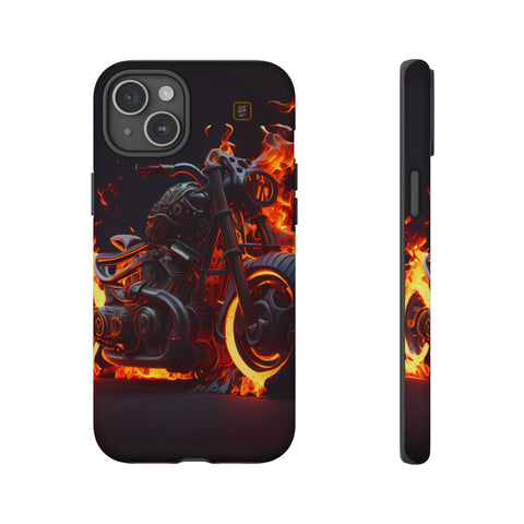 iPhone 14 | 14 Pro | 14 Plus | 14 Pro Max | 15 | 15 Pro | 15 Plus | 15 Pro Max – Fiery,GhostRider,Motorcycle,Spectral – front-and-side