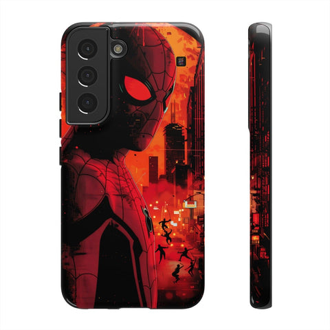 Galaxy S22 | S22 Plus | S22 Ultra | S23 | S23 Plus | S23 Ultra | S24 | S24 Plus | S24 Ultra– Bright,Cityscape,Spiderman,Symmetry – front-and-side