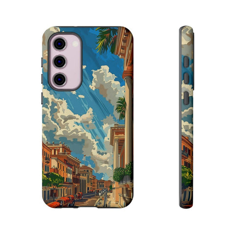 Galaxy S22 | S22 Plus | S22 Ultra | S23 | S23 Plus | S23 Ultra | S24 | S24 Plus | S24 Ultra – Chariot,Columns,Retro,Rome – front-and-side