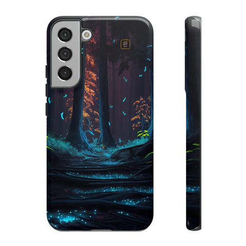 Galaxy S22 | S22 Plus | S22 Ultra | S23 | S23 Plus | S23 Ultra – Bioluminescent,Enchanted,Fantasy,Nightforest – front-and-side