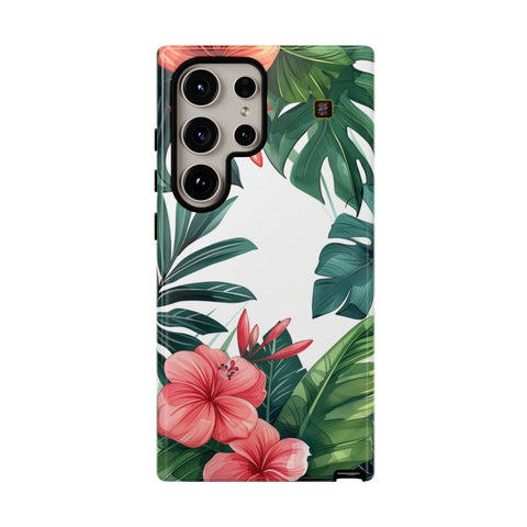 Galaxy S22 | S22 Plus | S22 Ultra | S23 | S23 Plus | S23 Ultra | S24 | S24 Plus | S24 Ultra – Botanical,Floral,Hibiscus,Tropical – front
