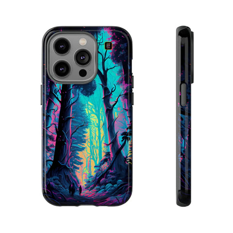 iPhone 14 | 14 Pro | 14 Plus | 14 Pro Max | 15 | 15 Pro | 15 Plus | 15 Pro Max – Enchanted,Forest,Neon,Wonderland – front-and-side