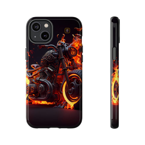 iPhone 14 | 14 Pro | 14 Plus | 14 Pro Max | 15 | 15 Pro | 15 Plus | 15 Pro Max – Fiery,GhostRider,Motorcycle,Spectral – front-and-side