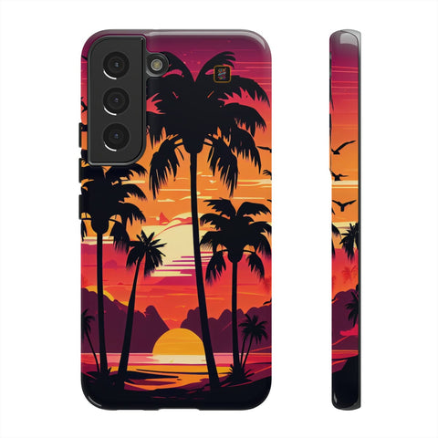 Galaxy S22 | S22 Plus | S22 Ultra | S23 | S23 Plus | S23 Ultra– Beachscape,Dawn,PalmTrees,Tropical – front-and-side