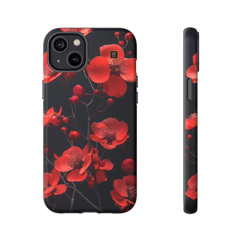 iPhone 14 | 14 Pro | 14 Plus | 14 Pro Max | 15 | 15 Pro | 15 Plus | 15 Pro Max – Blossom,Cherry,Floral,Elegance – front-and-side
