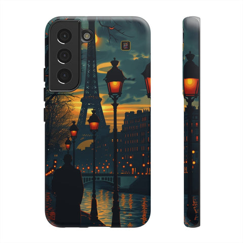 Galaxy S22 | S22 Plus | S22 Ultra | S23 | S23 Plus | S23 Ultra | S24 | S24 Plus | S24 Ultra – Eiffel,Twilight,Parisian,Streetlamps – front-and-side
