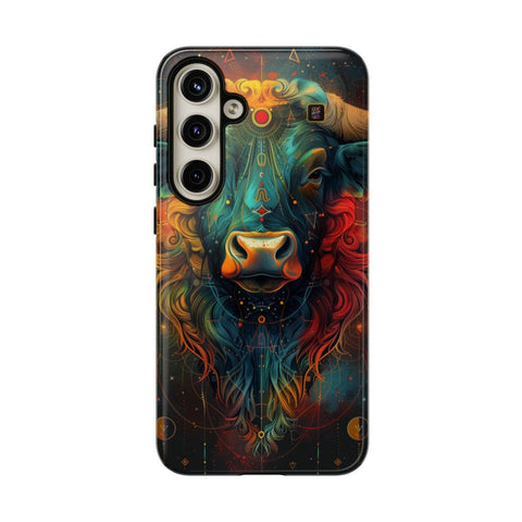 Galaxy S22 | S22 Plus | S22 Ultra | S23 | S23 Plus | S23 Ultra | S24 | S24 Plus | S24 Ultra – Astrology,Bull,Colorful,Taurus – front