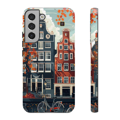 Galaxy S22 | S22 Plus | S22 Ultra | S23 | S23 Plus | S23 Ultra | S24 | S24 Plus | S24 Ultra – Autumn,Fall,Amsterdam,Bicycles – front-and-side