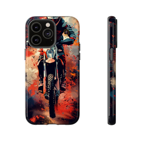 iPhone 14 | 14 Pro | 14 Plus | 14 Pro Max | 15 | 15 Pro | 15 Plus | 15 Pro Max – Dirtbike,Energy,Graffiti,Rider – front-and-side